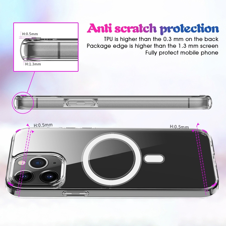  iPhone 14 Skal MagSafe Akryl/TPU Transparent