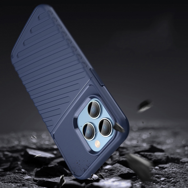  iPhone 14 Skal Twill Textur Blå