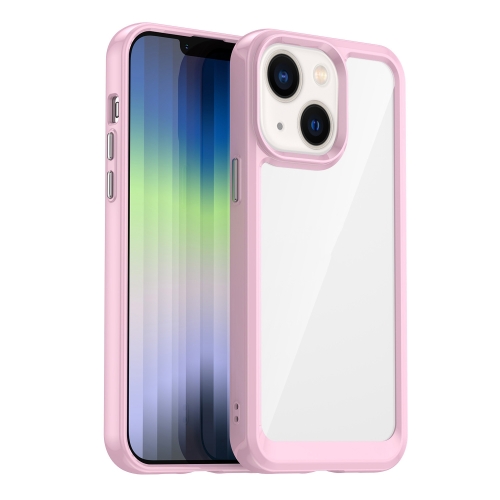  iPhone 14 Skal Akryl/TPU Ljus Rosa