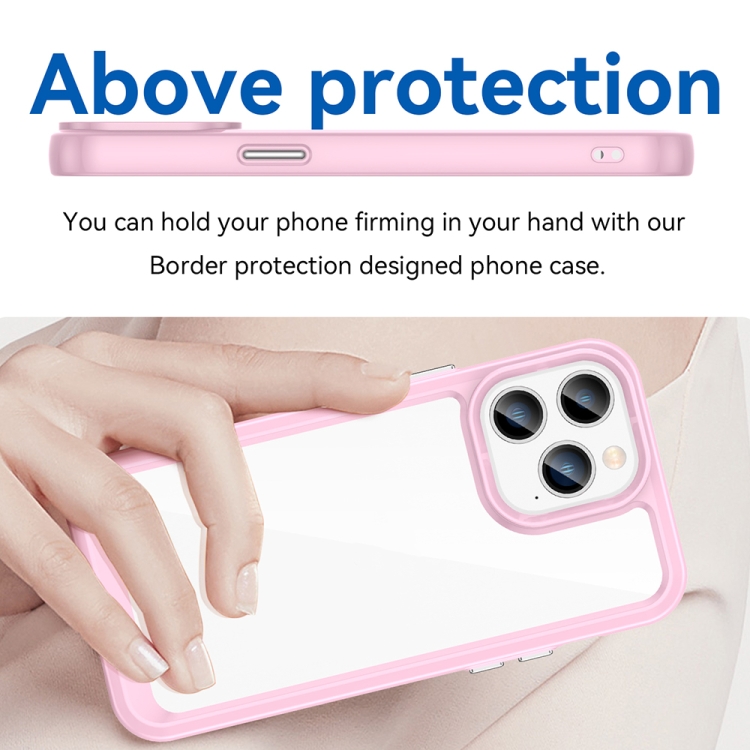  iPhone 14 Skal Akryl/TPU Ljus Rosa