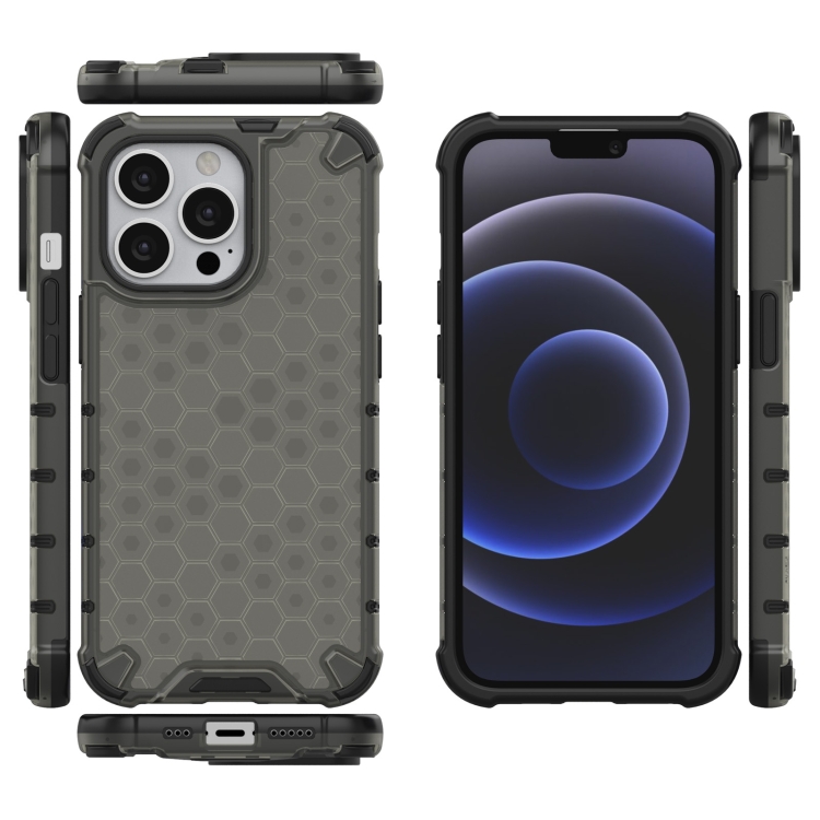  iPhone 14 Skal Shockproof Honeycomb Hybrid Svart