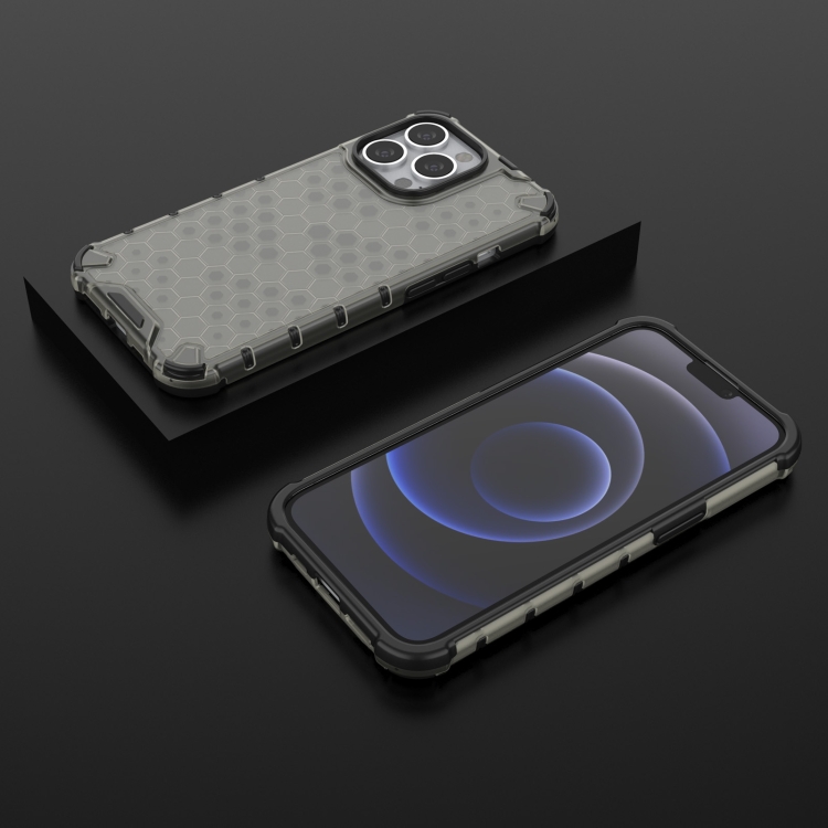  iPhone 14 Skal Shockproof Honeycomb Hybrid Svart