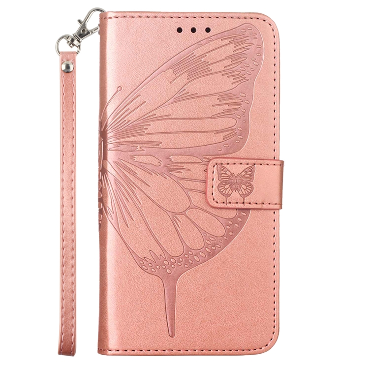  iPhone 14 Fodral Tryckt Fjäril Roséguld