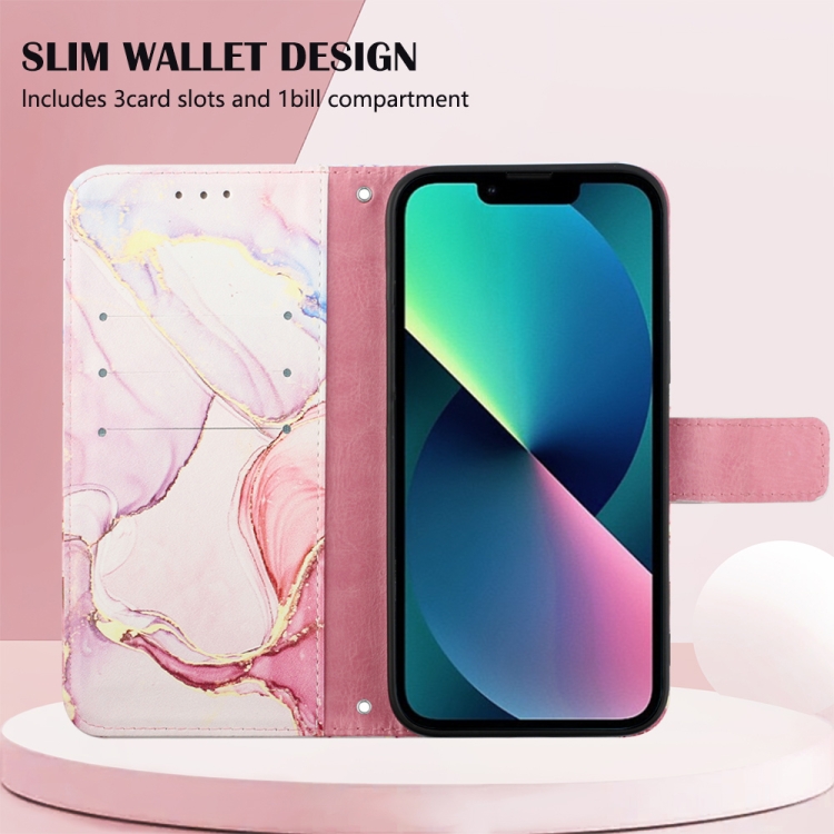  iPhone 14 Fodral Marmor Roséguld