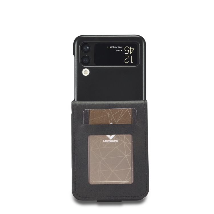 LC.IMEEKE LC.IMEEKE Galaxy Z Flip 4 Fodral Läder Svart