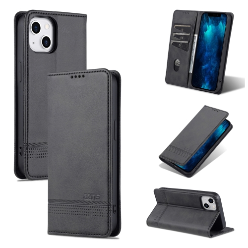 AZNS AZNS iPhone 14 Fodral Flip Läder Svart