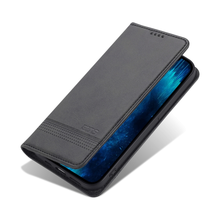 AZNS AZNS iPhone 14 Fodral Flip Läder Svart
