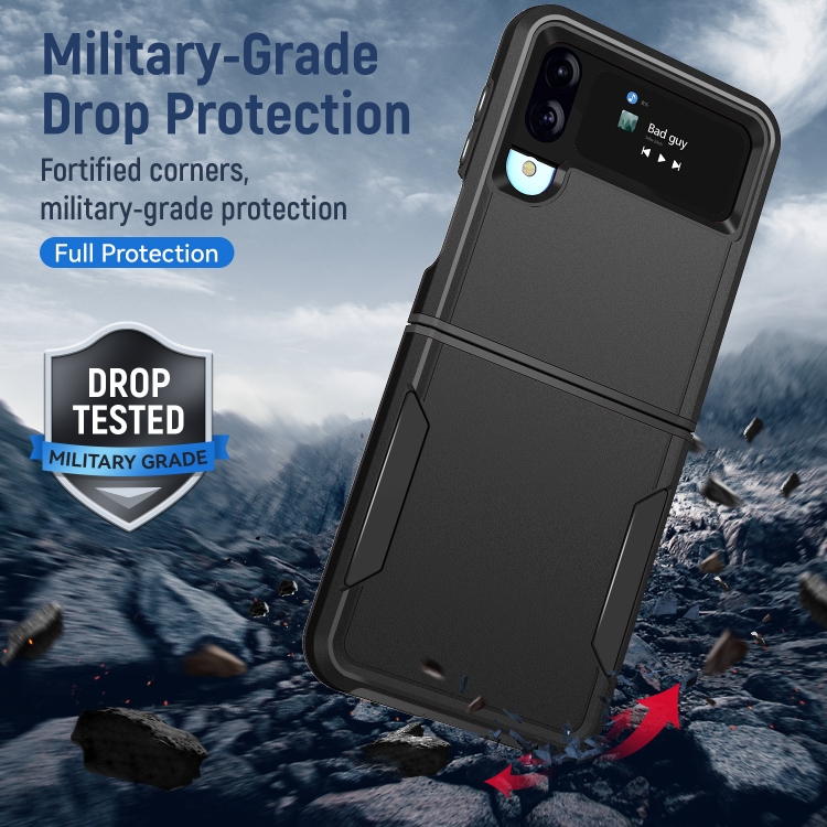  Samsung Galaxy Z Flip 4 Skal Heavy Armor Hybrid Svart