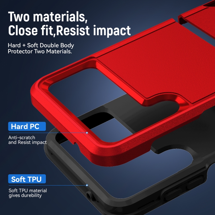  Samsung Galaxy Z Flip 4 Skal Heavy Armor Hybrid Röd