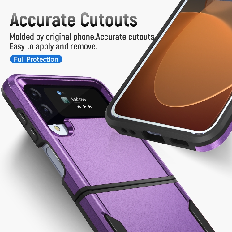  Samsung Galaxy Z Flip 4 Skal Heavy Armor Hybrid Lila
