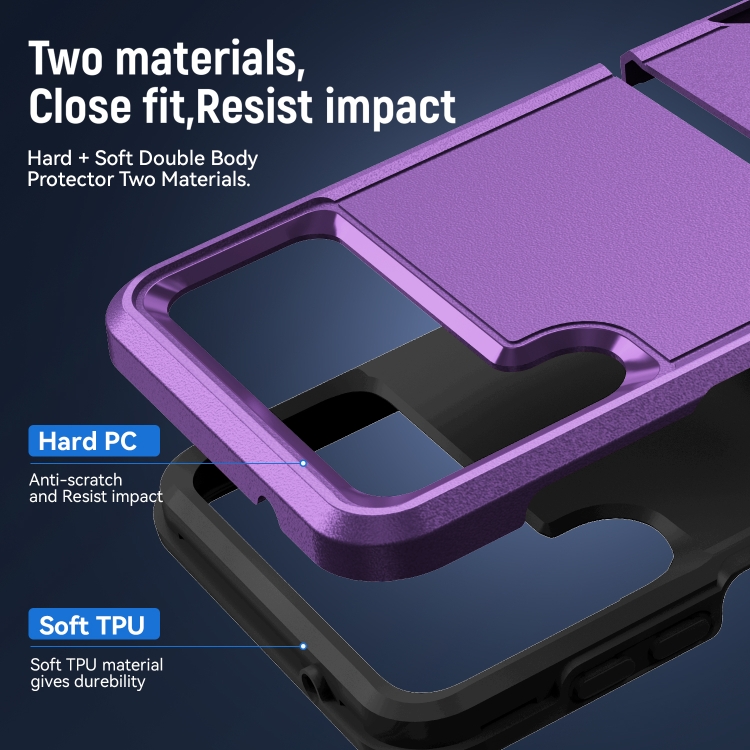  Samsung Galaxy Z Flip 4 Skal Heavy Armor Hybrid Lila