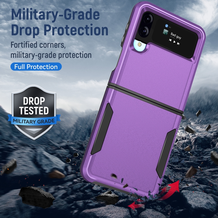  Samsung Galaxy Z Flip 4 Skal Heavy Armor Hybrid Lila
