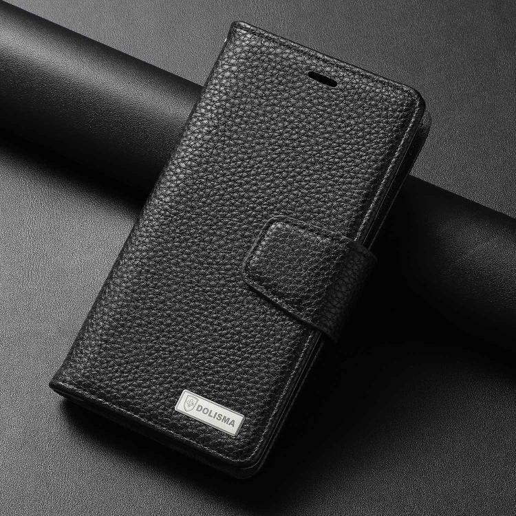  iPhone 14 2in1 Litchi Magnet Fodral / Skal Svart