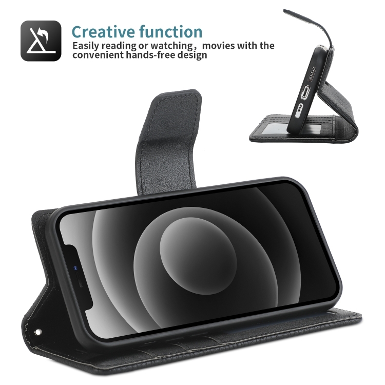  iPhone 14 2in1 Litchi Magnet Fodral / Skal Svart