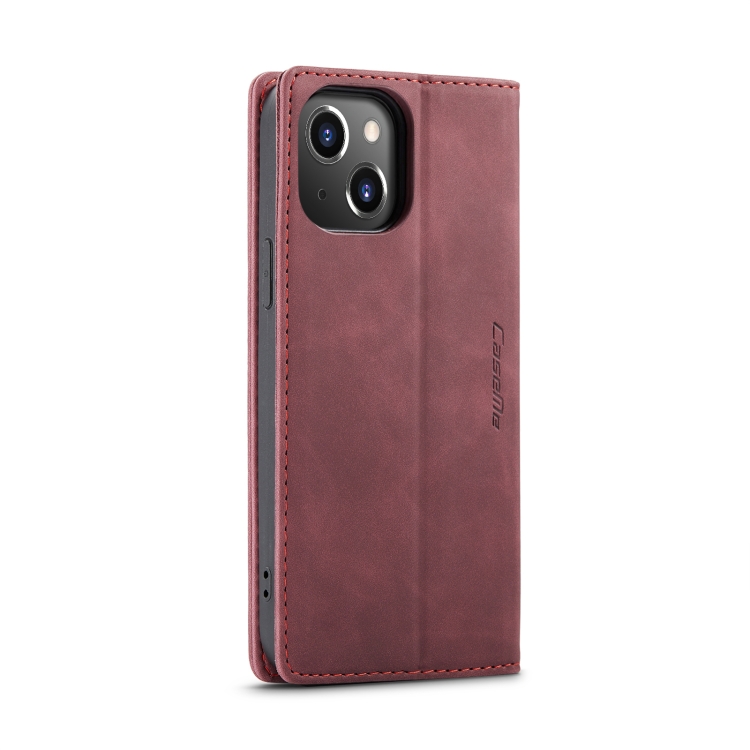 CASEME CASEME iPhone 14 Fodral Retro Flip Vinröd