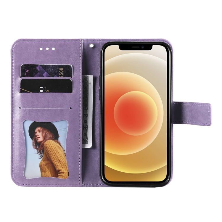  iPhone 14 Fodral Mandala Blomma Lila
