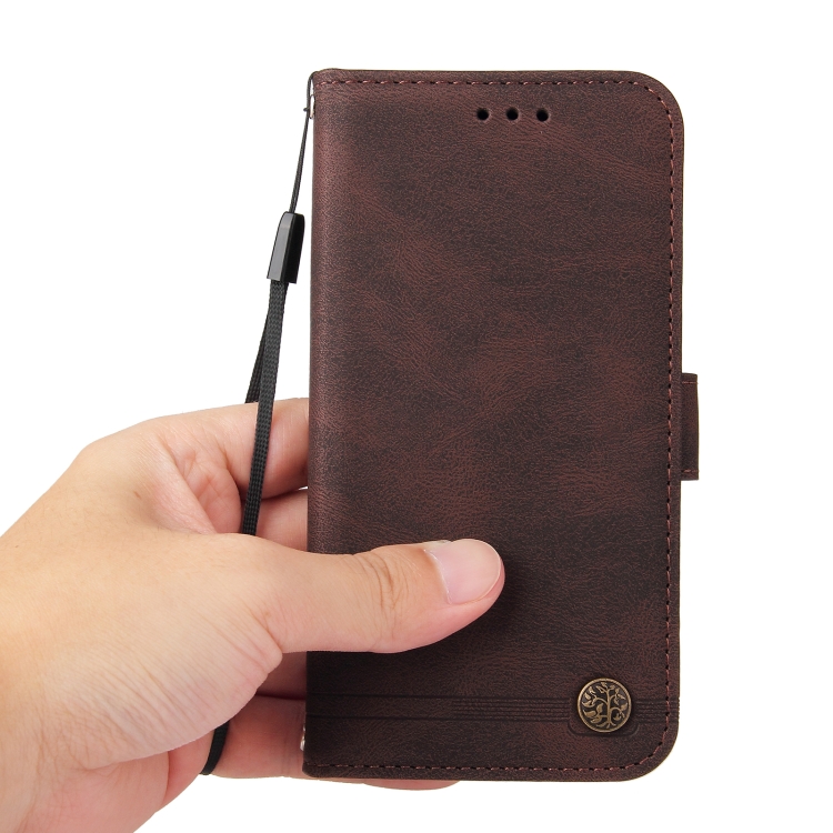  iPhone 14 Fodral Skin Touch Brun
