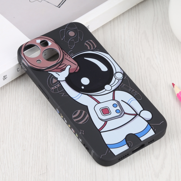  iPhone 14 Skal Spaceman Med Kikare