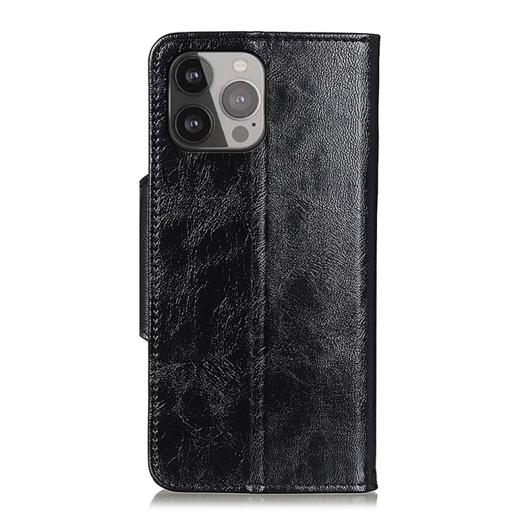  iPhone 14 Fodral 6-kort Läder Svart