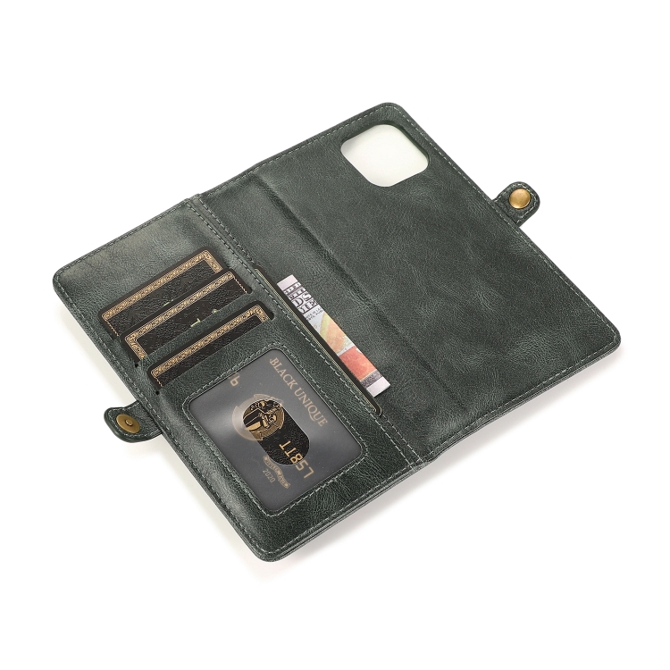  iPhone 14 2in1 Flerfack Magnet Fodral / Skal Grön