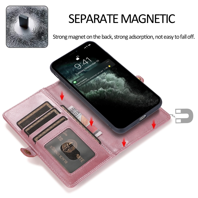  iPhone 14 2in1 Flerfack Magnet Fodral / Skal Roséguld