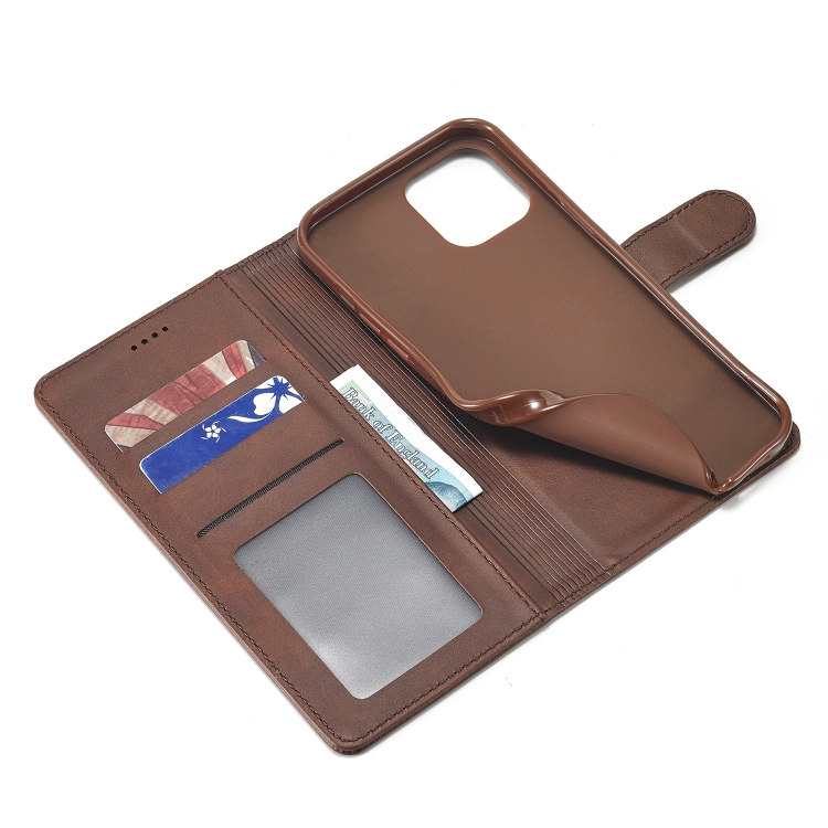 LC.IMEEKE LC.IMEEKE iPhone 14 Fodral Läder Brun