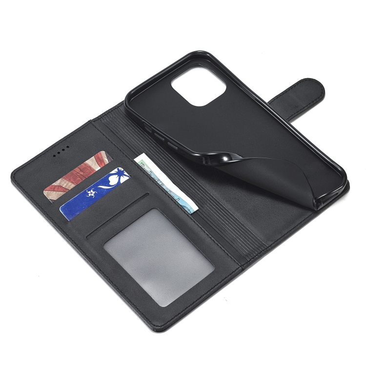 LC.IMEEKE LC.IMEEKE iPhone 14 Fodral Läder Svart