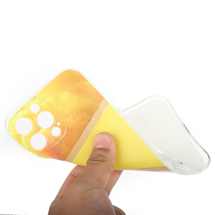 iPhone 14 Pro Skal Marmor TPU Gul