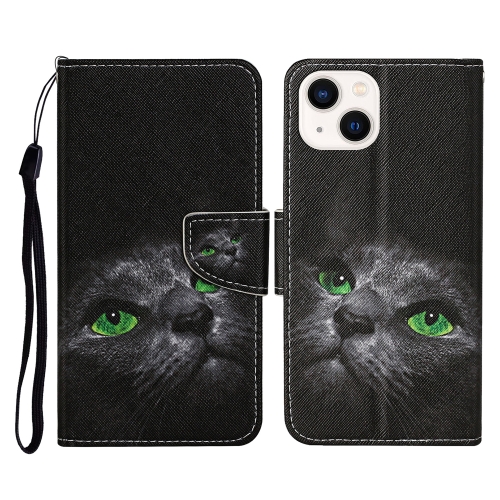  iPhone 14 Fodral Med Tryck Svart Katt