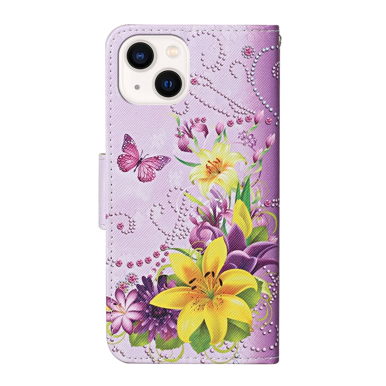  iPhone 14 Fodral Med Tryck Gula Blommor