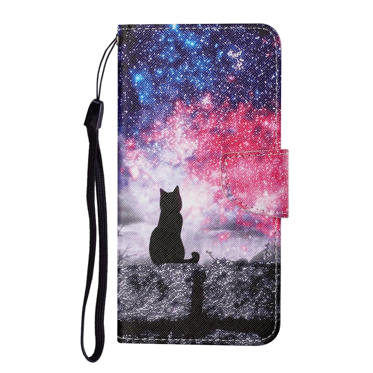  iPhone 14 Fodral Med Tryck Galaxy Katt