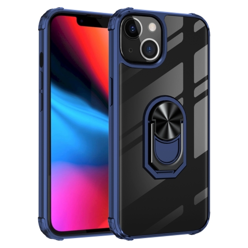  iPhone 14 Plus Skal Shockproof Ring Hybrid Blå