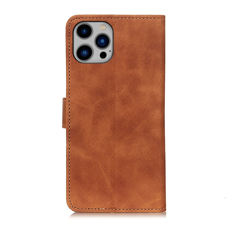 KHAZNEH KHAZNEH iPhone 14 Plus Fodral Retro Läder Brun