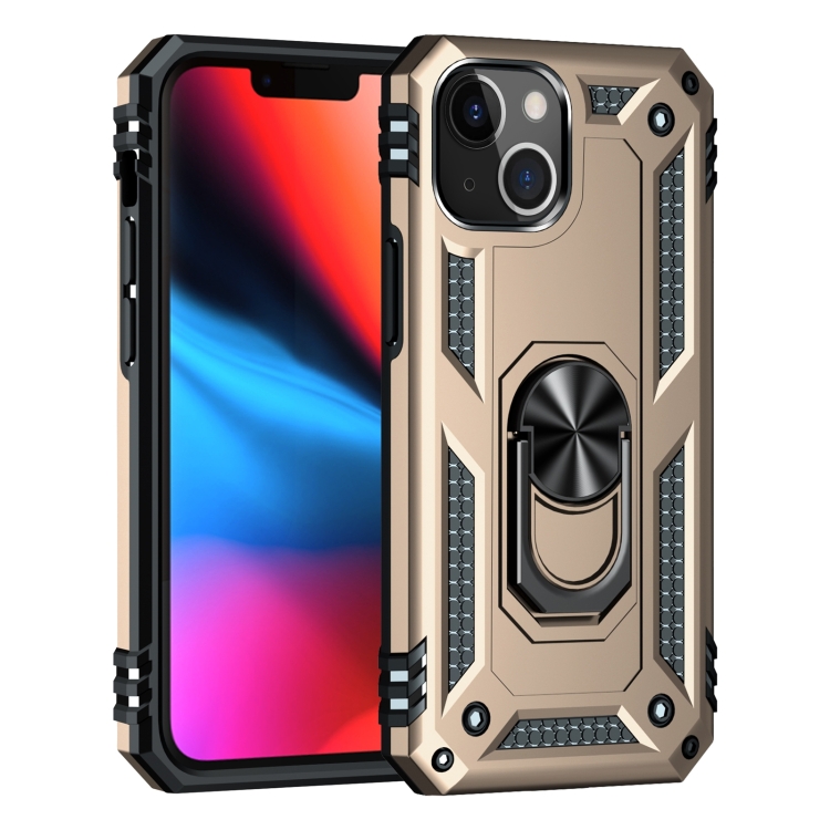  iPhone 14 Plus Skal Shockproof Ring Guld