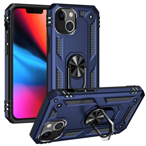  iPhone 14 Plus Skal Shockproof Ring Blå
