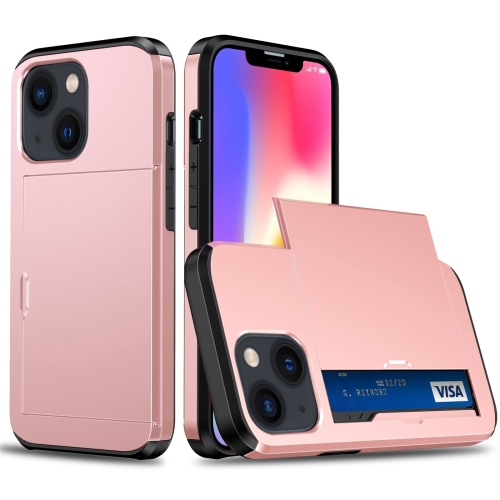  iPhone 14 Plus Skal Med Kortfack Roséguld