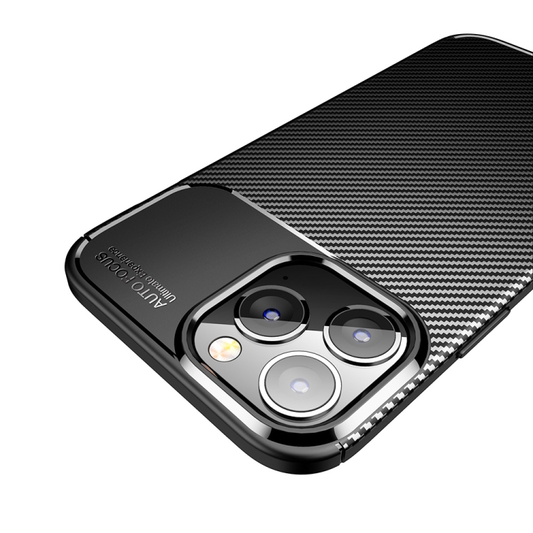  iPhone 14 Plus Skal Kolfiber Textur Svart
