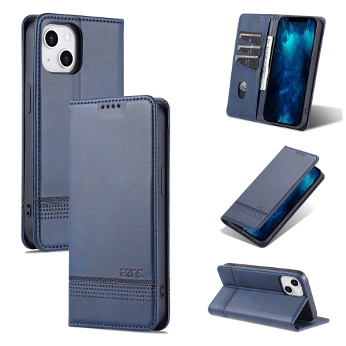 AZNS AZNS iPhone 14 Plus Fodral Flip Läder Blå