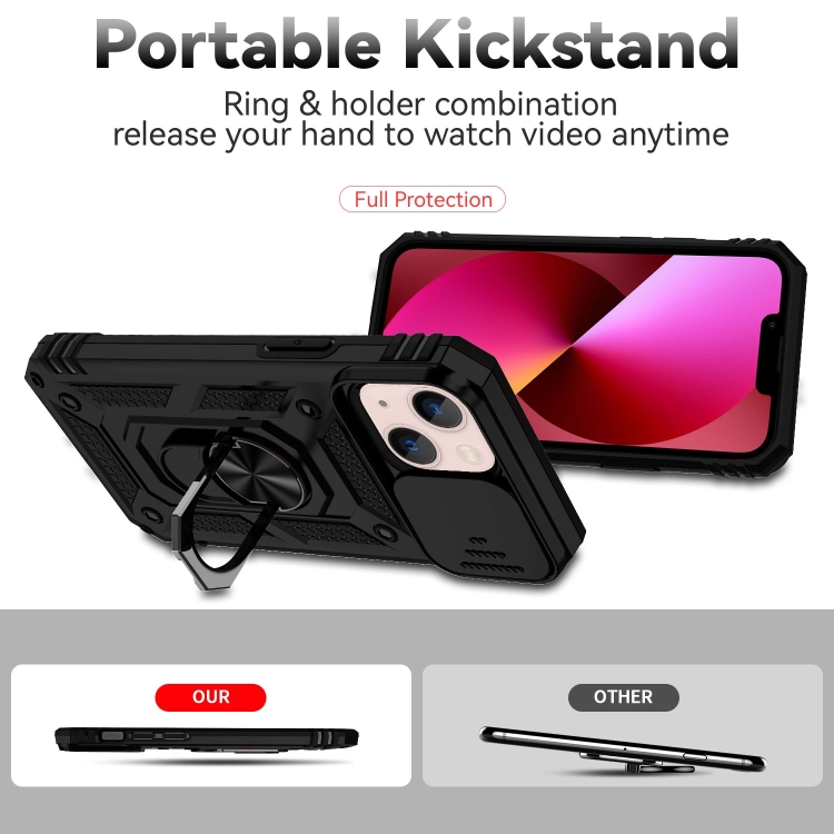  iPhone 14 Plus Skal CamShield Hybrid Ring Svart