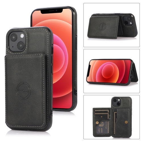  iPhone 14 Plus Skal Med Kortfack Och Magnet Svart