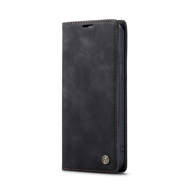 CASEME CASEME iPhone 14 Plus Fodral Flip Retro Läder Svart