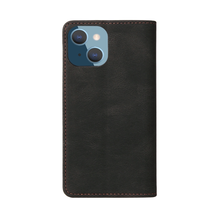  iPhone 14 Plus Fodral Flip Läder Svart