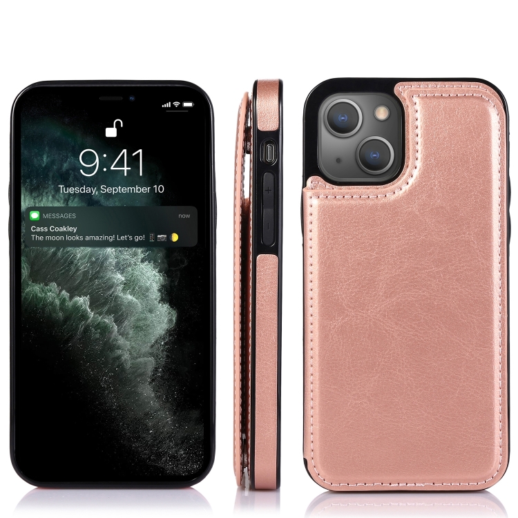  iPhone 14 Plus Skal Med Plånbok Roséguld