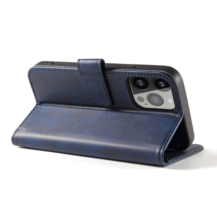  iPhone 14 Plus Fodral Solid Läder Blå