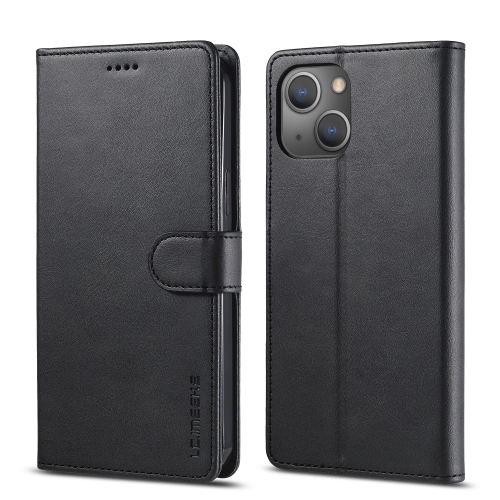 LC.IMEEKE LC.IMEEKE iPhone 14 Plus Fodral Läder Svart