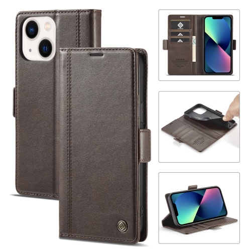 LC.IMEEKE LC.IMEEKE iPhone 14 Plus Fodral Läder Brun