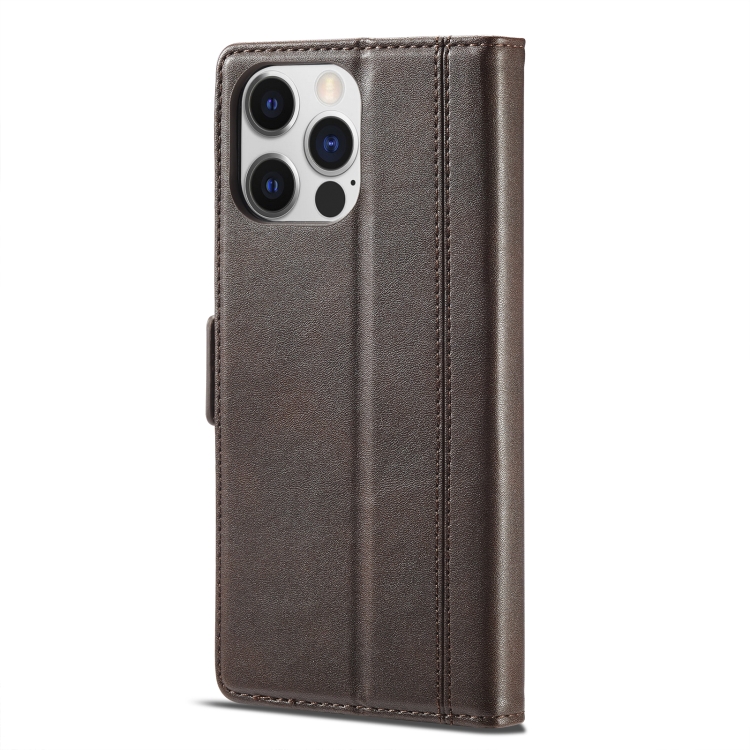 LC.IMEEKE LC.IMEEKE iPhone 14 Plus Fodral Läder Brun
