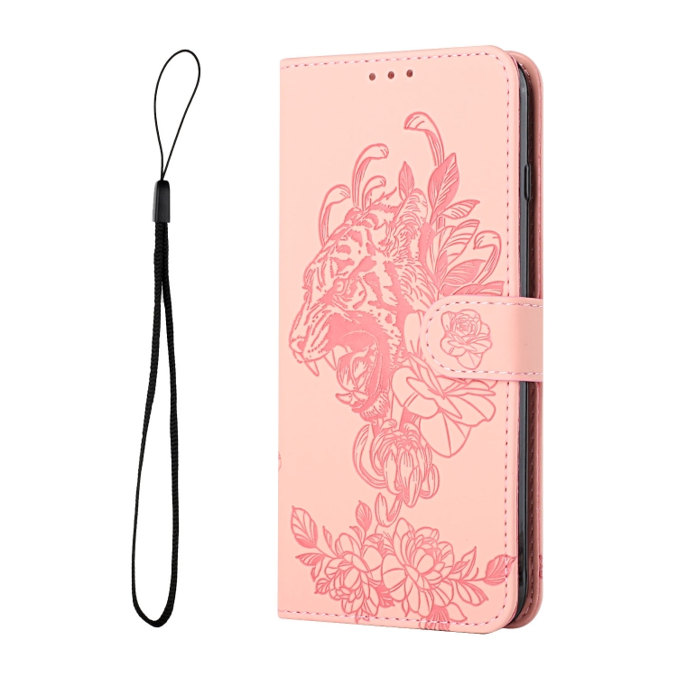 iPhone 14 Plus Fodral Med Tryck Tiger Rosa