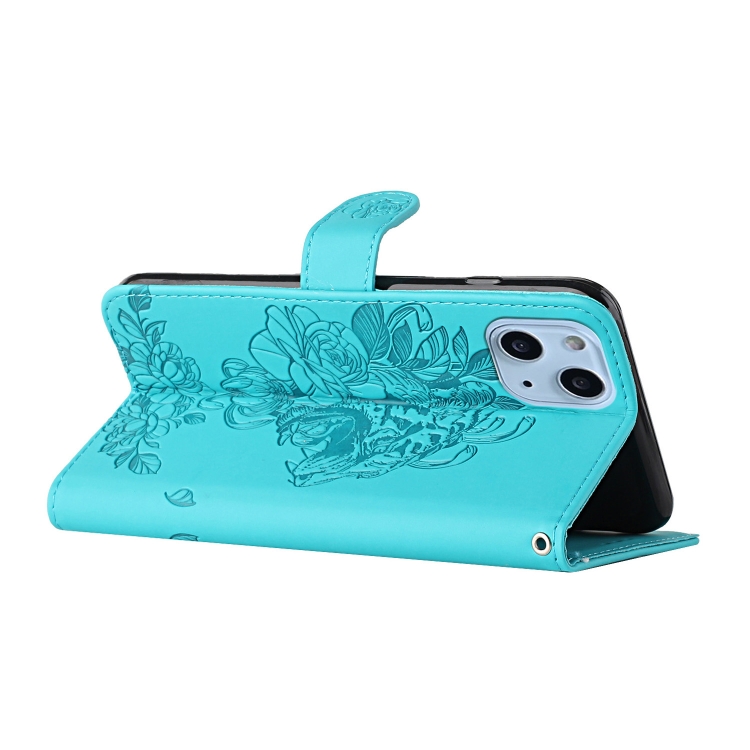  iPhone 14 Plus Fodral Med Tryck Tiger Blå