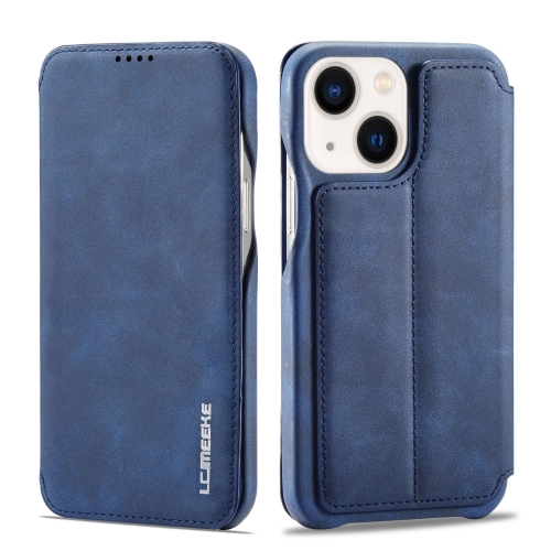 LC.IMEEKE LC.IMEEKE iPhone 14 Plus Fodral Flip Läder Blå